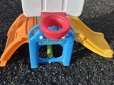 Toddler Slide With Basketball Goal And Gears