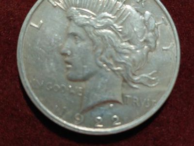 1922 Peace Silver Dollar Coin - Collectible US Mint Coin
