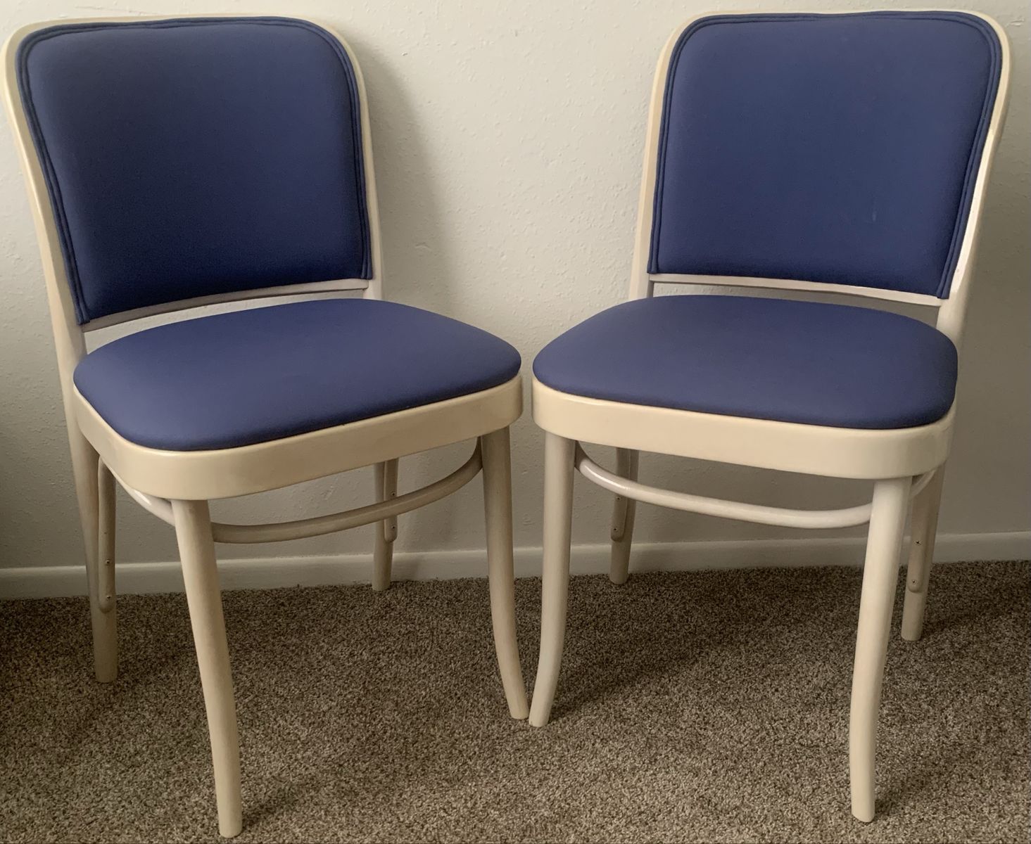 Vintage Loewenstein MCM Bentwood Chairs - Czech Drevounia No. 811 - Pair