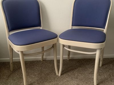 Vintage Loewenstein MCM Bentwood Chairs - Czech Drevounia No. 811 - Pair