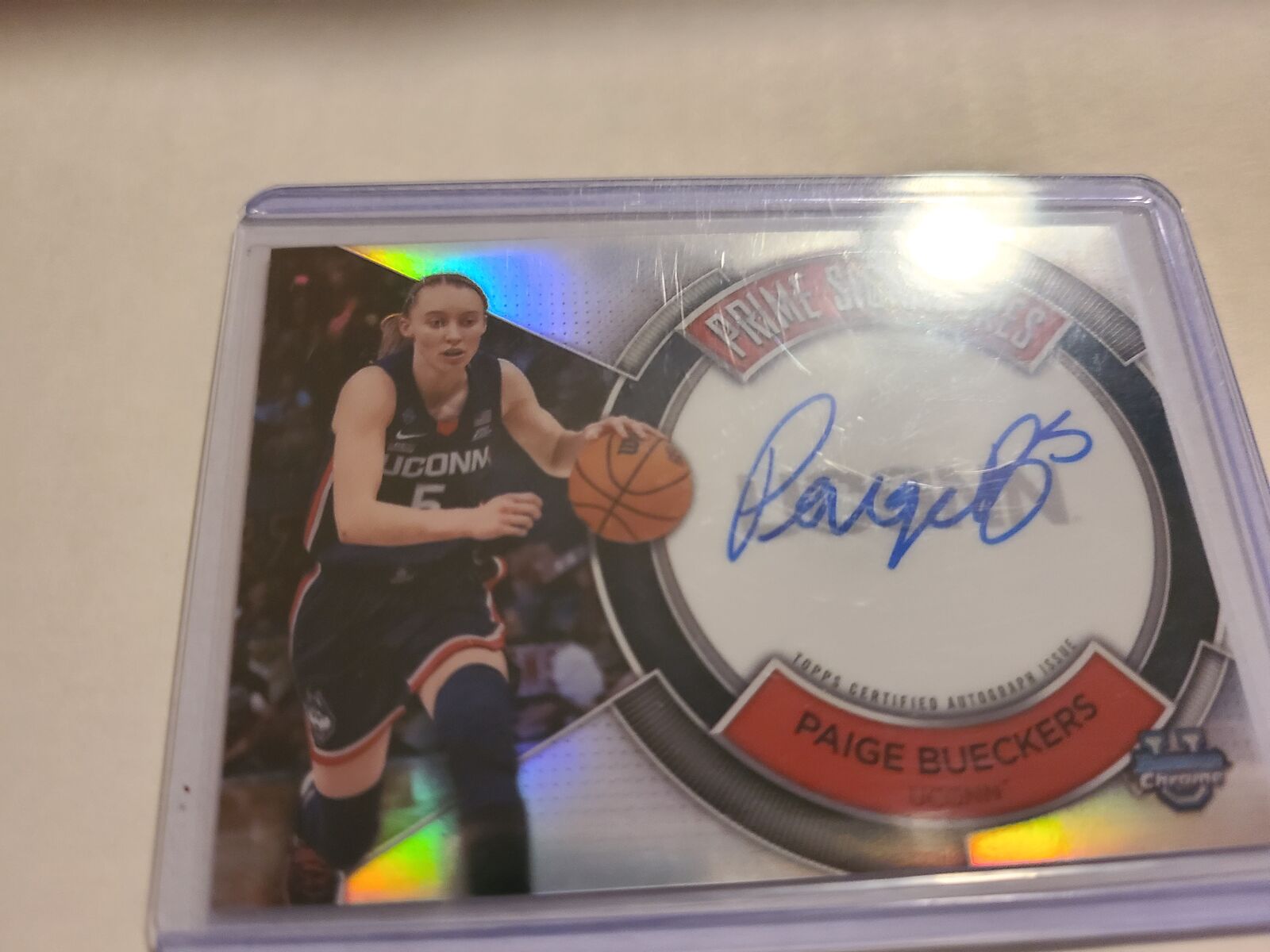 WNBA UCONN Paige Bueckers Autograph – 2023-24 Bowman Chrome – Prime Signatures /50 – Topps Certified