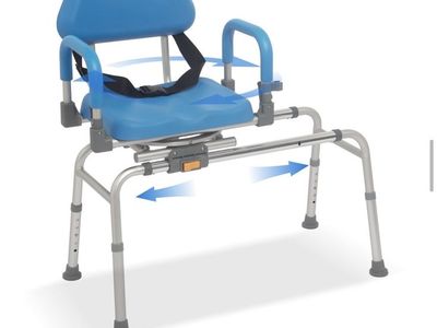Sliding Shower Chair with Swivel Seat, 60 OBO