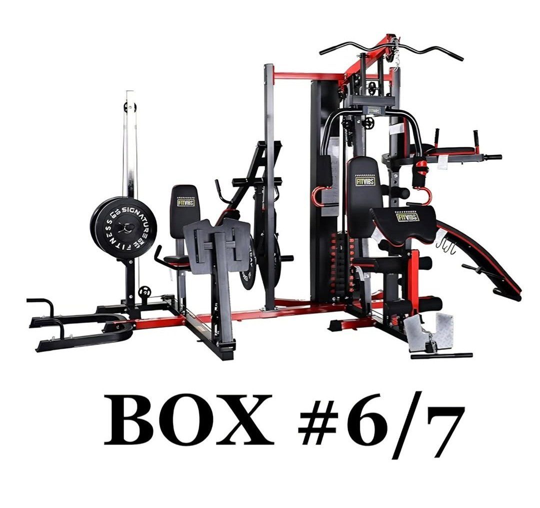 Model 750 Fitvids Multifunctional Home Gym System Workout Station with Leg Extension and Preacher Curl, 122.5LB Weight Stack, Mu