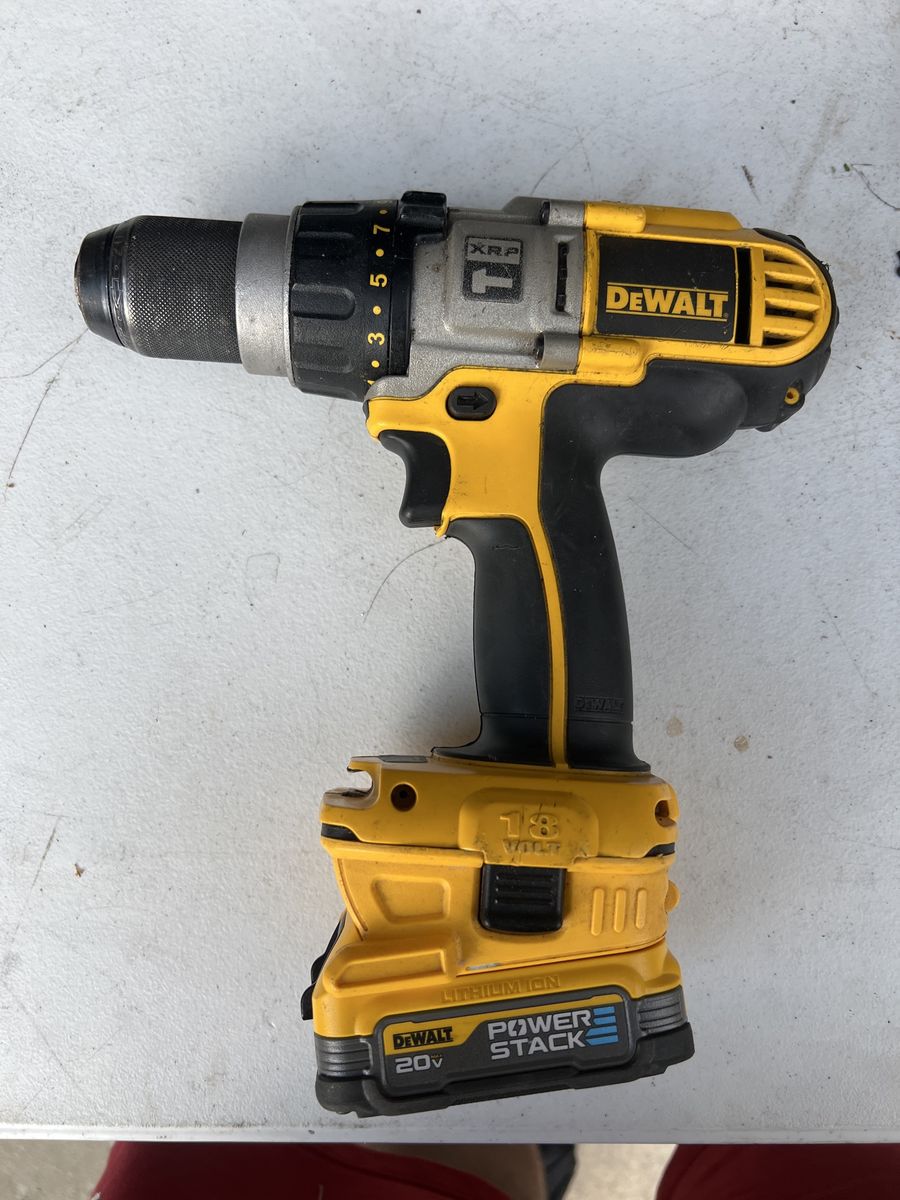 DeWalt XRP Cordless Drill 18V with Power Stack 20V Battery