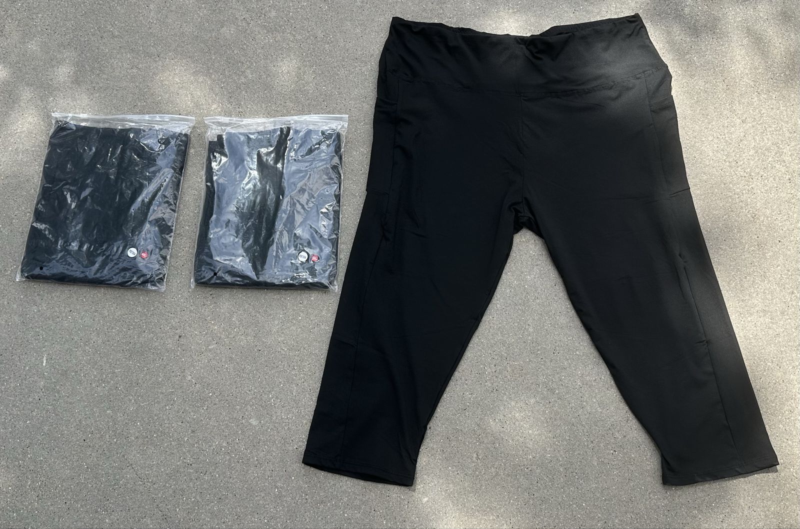 (3) Three *BRAND NEW* Black Workout Pants with side pocket-Size XXL
