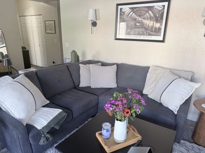 Honbay L shaped Grey Sofa