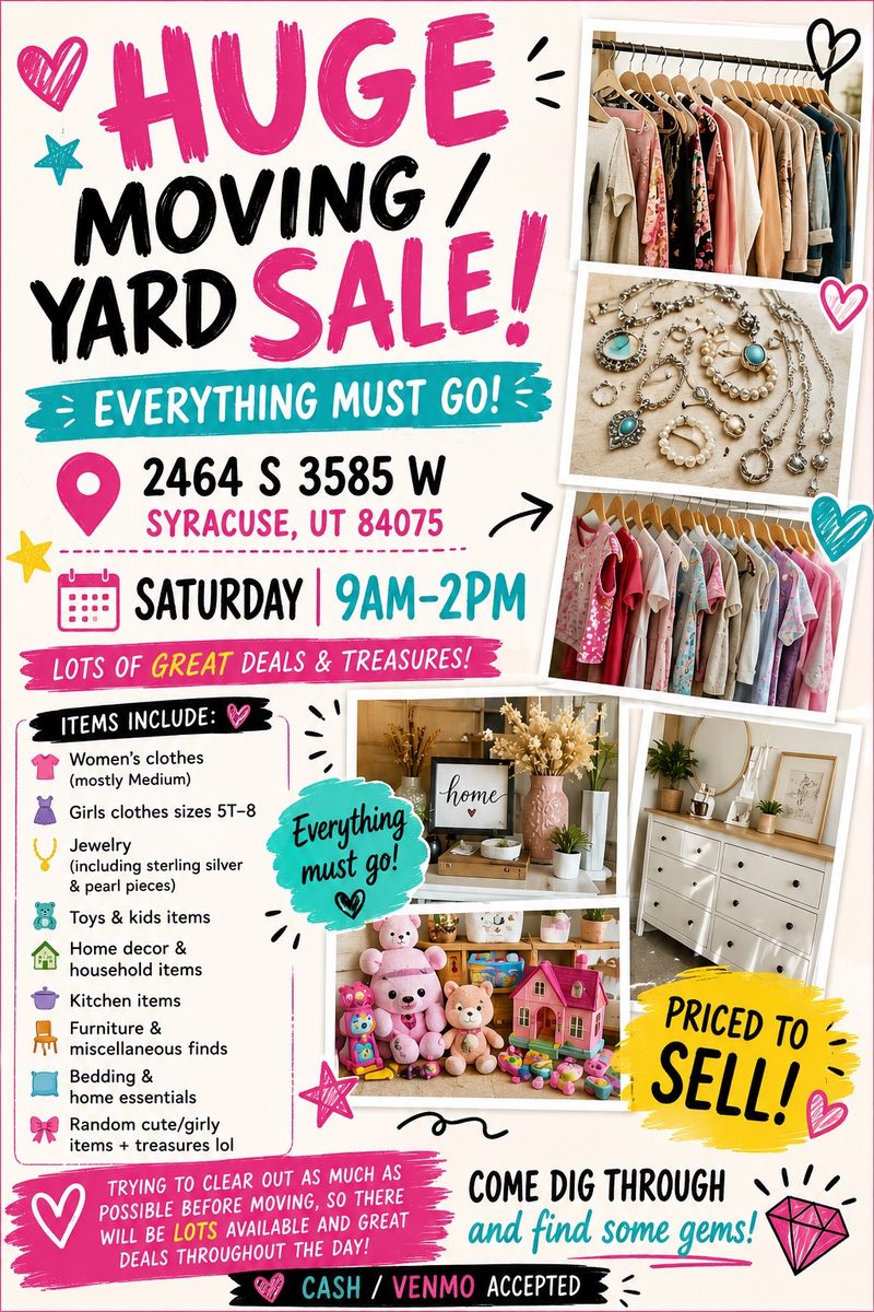 Moving sale!!