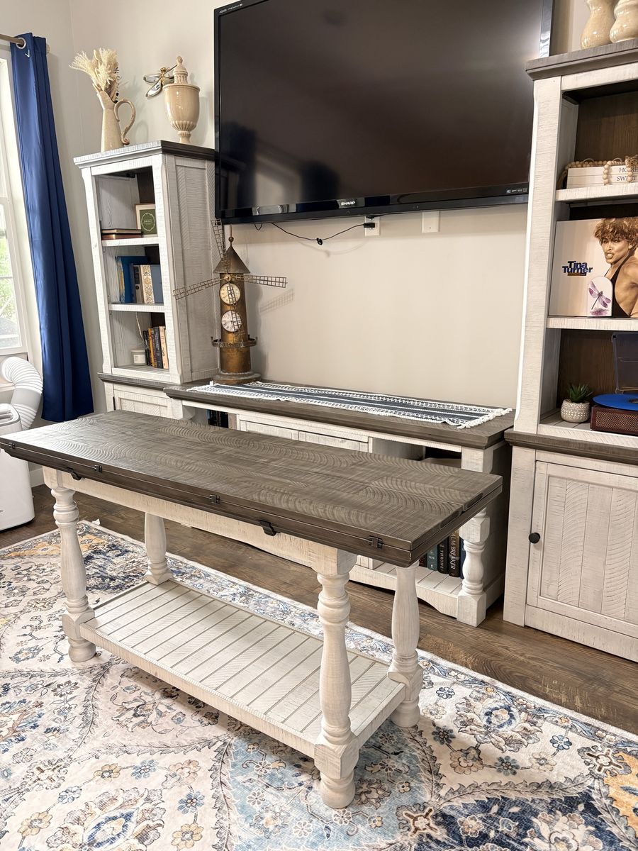 Rustic Farmhouse Drop-Leaf Console/Table