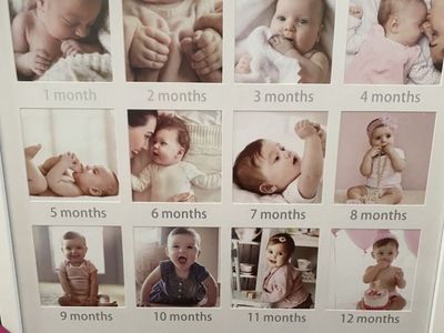 NEW Baby's First Year Picture Frame First 12 Months Memories