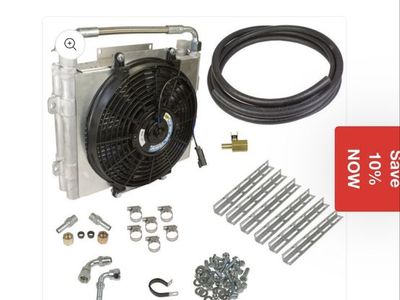 BD Diesel Xtrude Double Stacked Transmission Cooler with Fan Kit - Ford 5R110/6R140 Dodge 47RH/47RE/48RE/68RFE