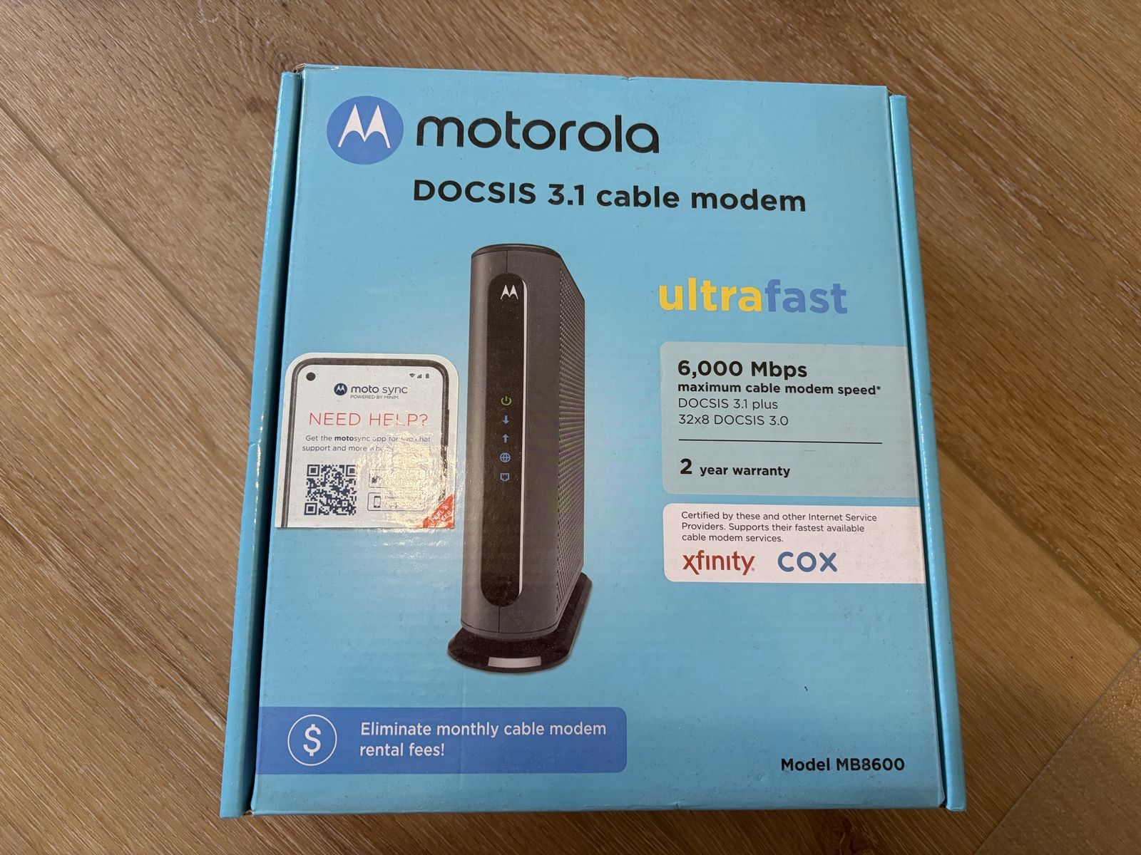 Motorola MB8600 DOCSIS 3.1 Cable Modem - Ultra Fast Gigabit Speeds