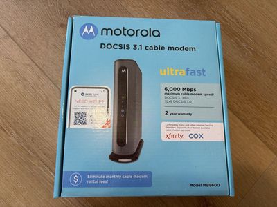 Motorola MB8600 DOCSIS 3.1 Cable Modem - Ultra Fast Gigabit Speeds