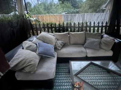 Brown And Tan Sectional