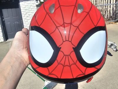 Marvel Spider-Man Toddler Bike Helmet Size 48-52cm Red Blue Used