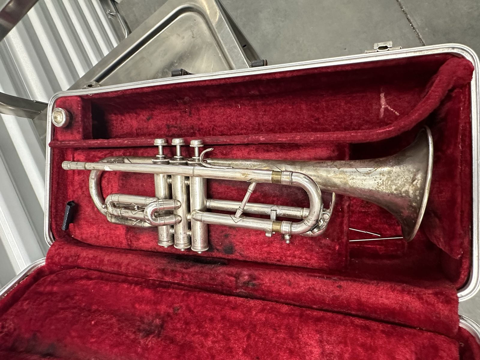 Antique The Regent Trumpet Ohio Band Instruments W/case & Mouthpiece VTG