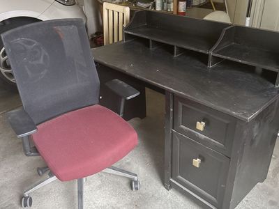 Desk and office chair