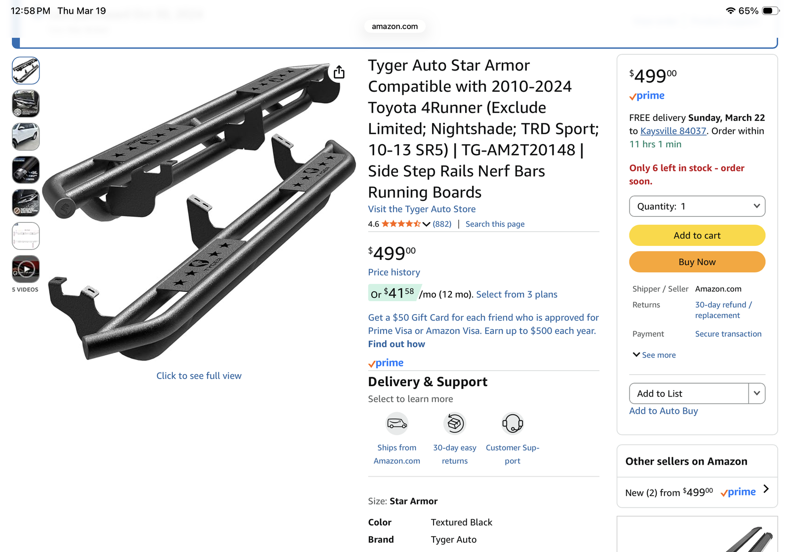 Side step running boards 4Runner