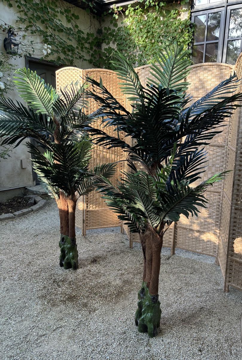 Pair of 5 ½ -foot Artificial Tropical Palm Trees – Boutique/Event Display – Excellent Condition