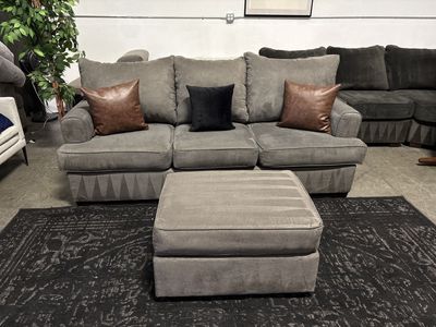 3 Seater Couch & Ottoman (Can Deliver)