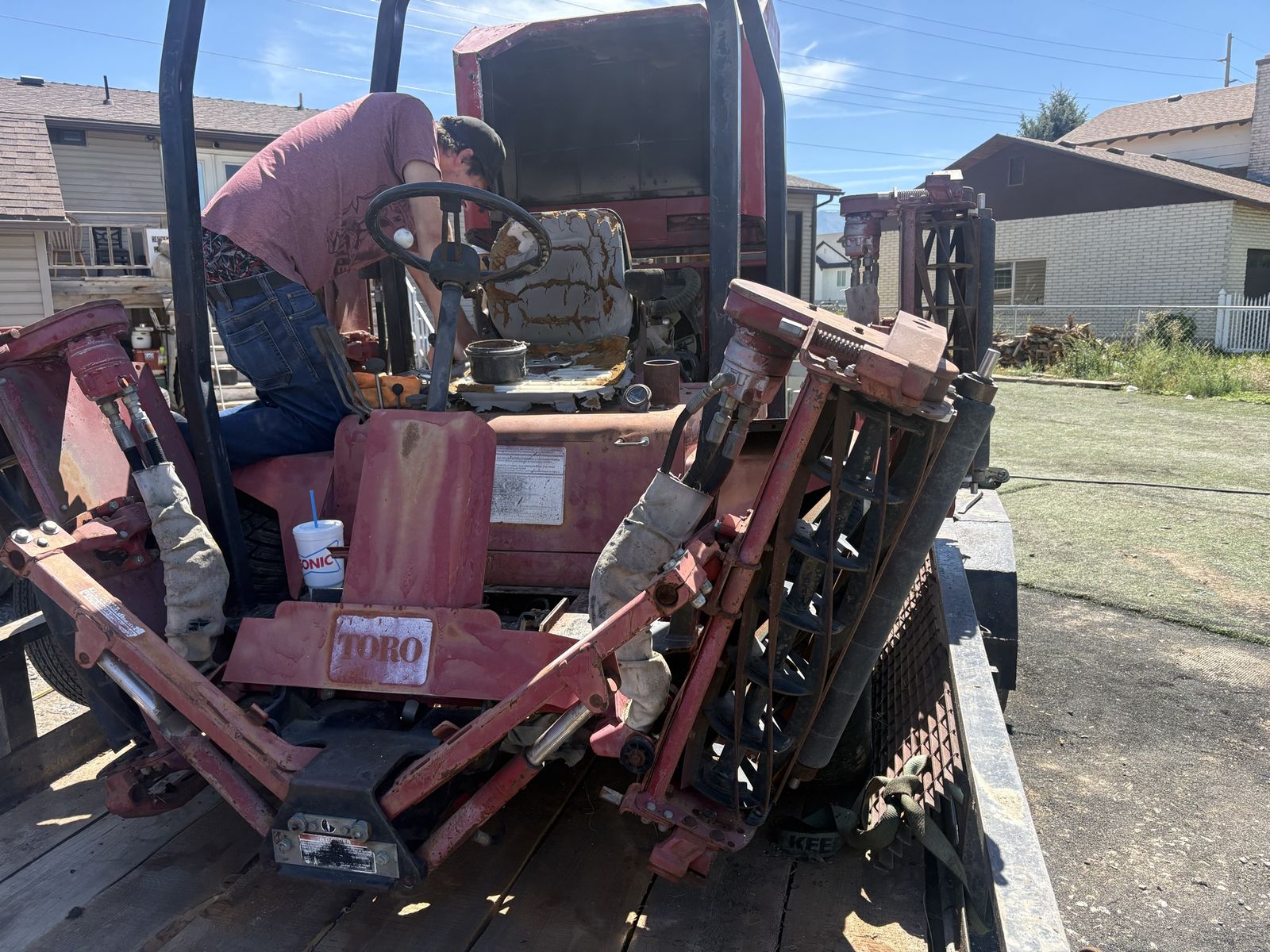 Toro 4500-D mower I ran it out of diesel fuel and now won’t start 