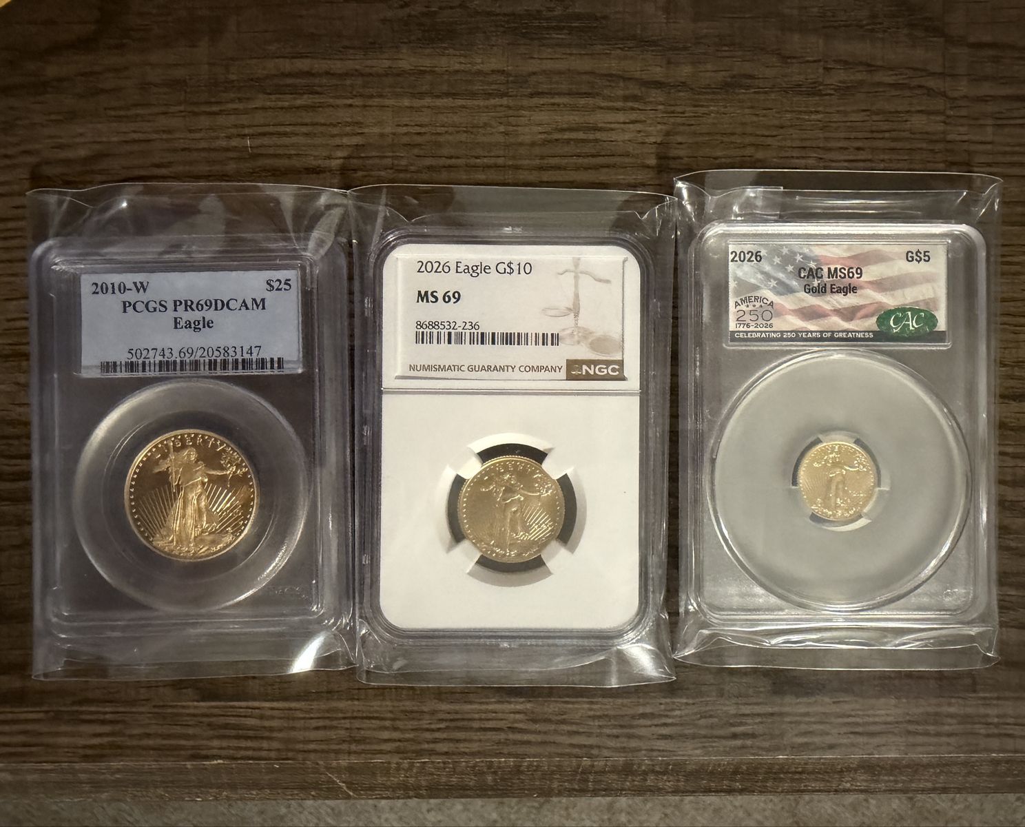 Graded US Gold Eagle Coins - PCGS/CAC/NGC
