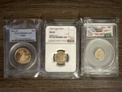 Graded US Gold Eagle Coins - PCGS/CAC/NGC