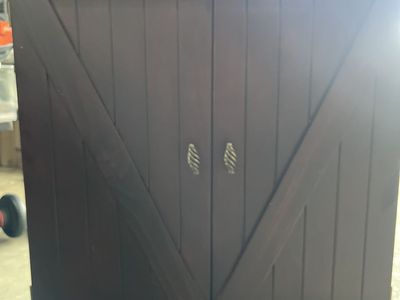 Dartboard Cabinet Case (Dark Wood, Never Used)