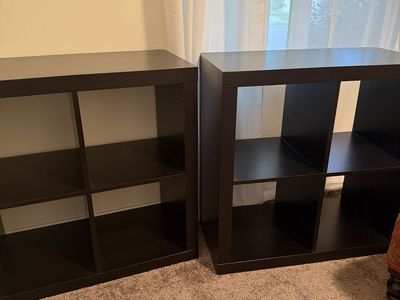 Brown Cube Storage Shelf Unit set of 2