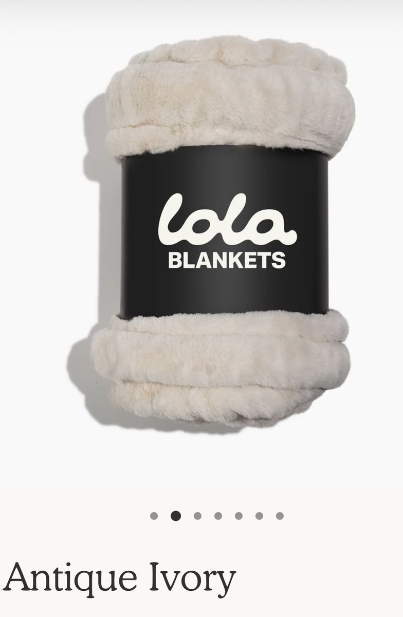 Lola Blankets Antique Ivory Large NEW