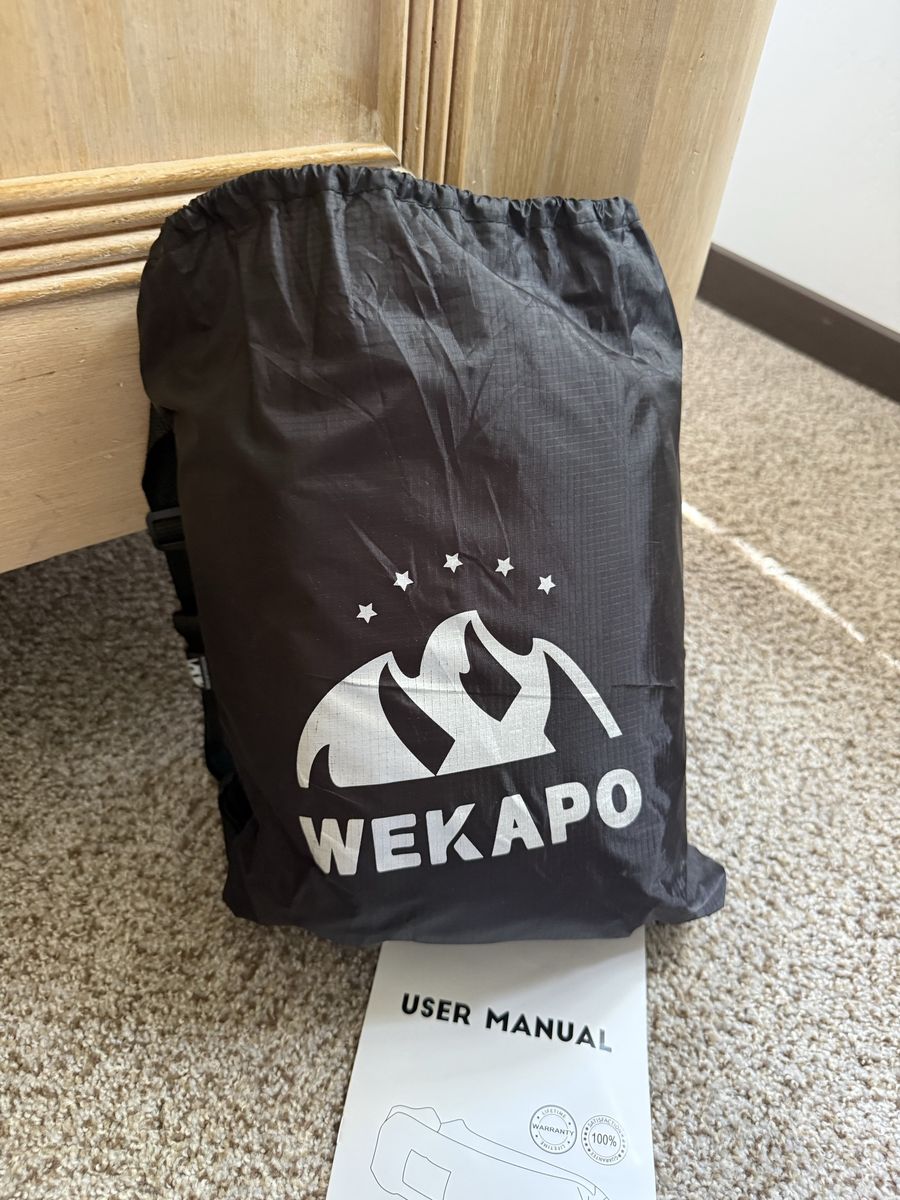 WEKAPO Inflatable Air Sofa Portable Outdoor Lounger with Carry Bag & Manual