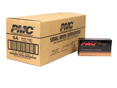 PMC 9mm Luger Ammo 115 Grain FMJ Ammo - 1000 Rounds