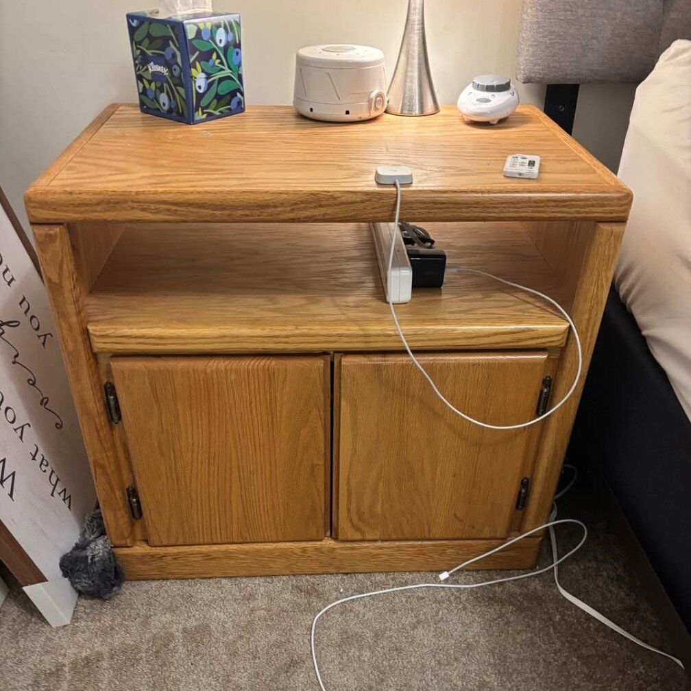 Solid Wood TV Stand with Storage