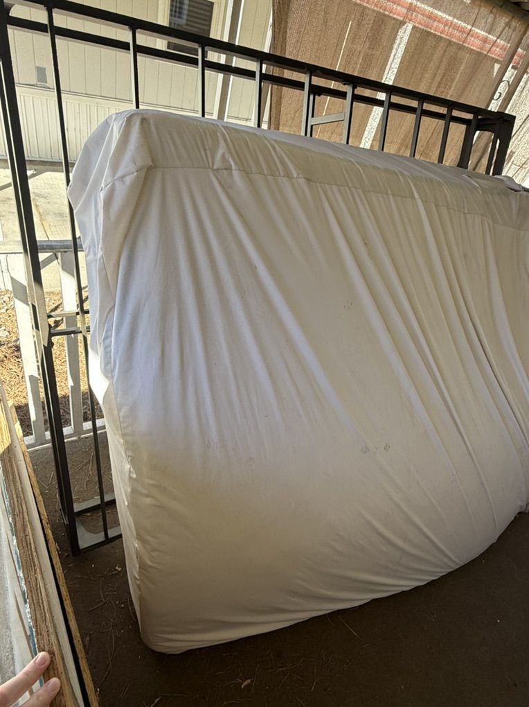 Queen Mattress and Metal Bed Frame