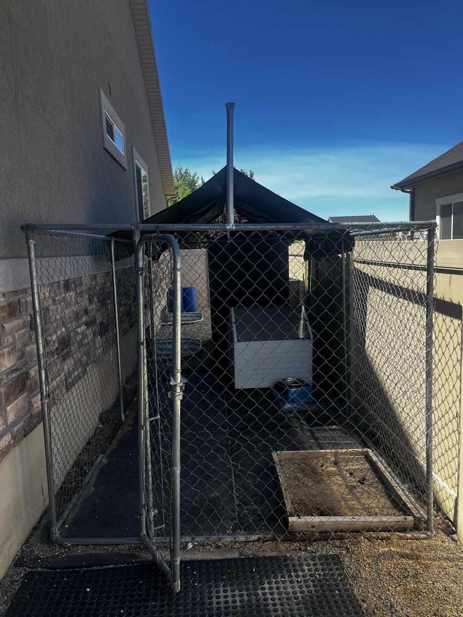 Large Outdoor Shaded Dog Kennel, Nice Dog House, and more.