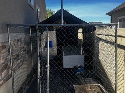 Large Outdoor Shaded Dog Kennel, Nice Dog House, and more.