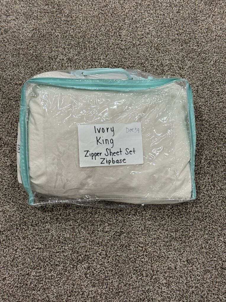 Beddys KING SHEET SET ZIPBASE Ivory