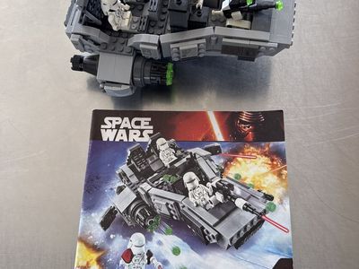 LEGO(like) Star Wars First Order Snowspeeder 75100 Building Set with Minifigures & Manual
