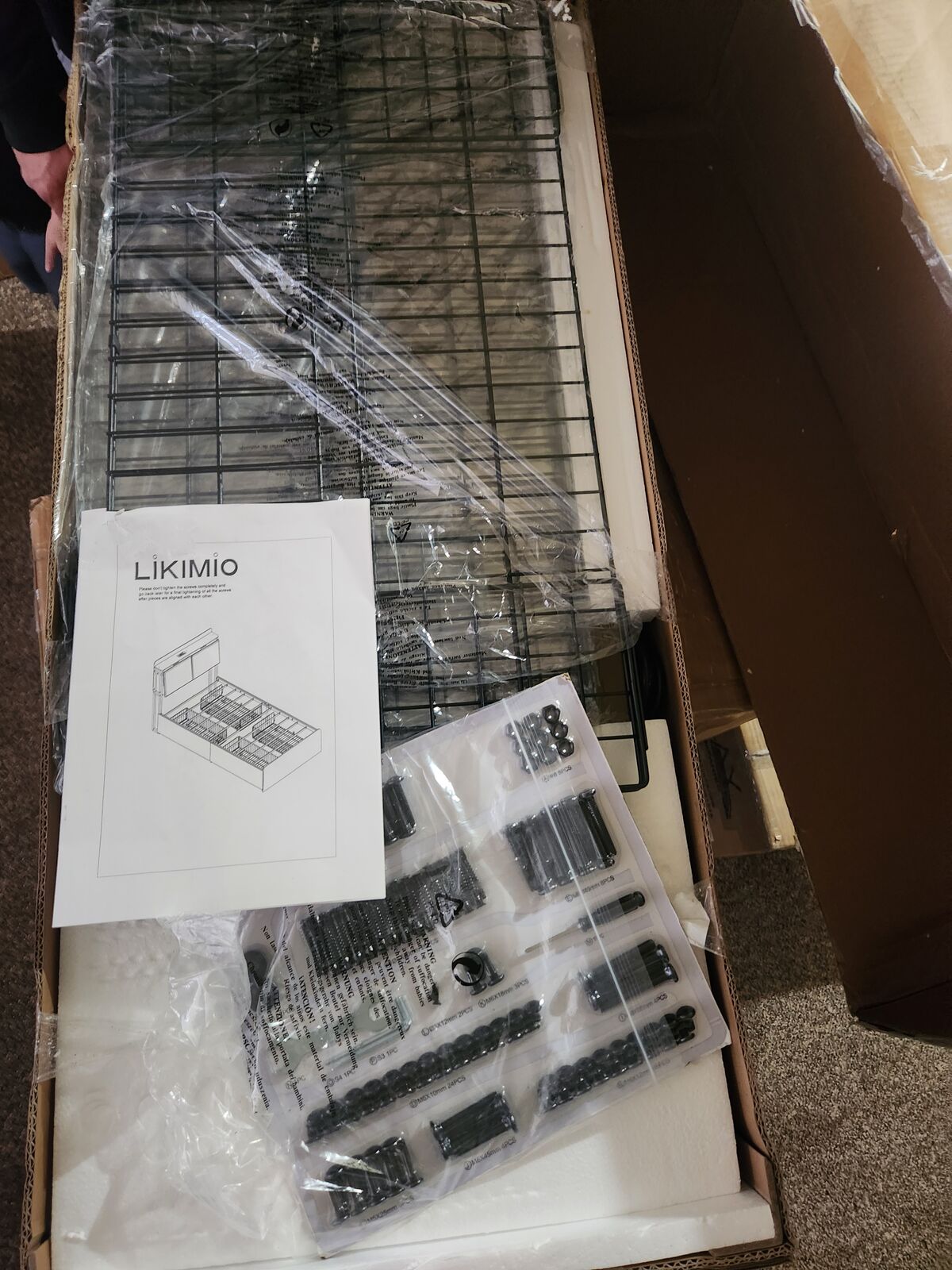 Likimio Twin Bed Frame Beige