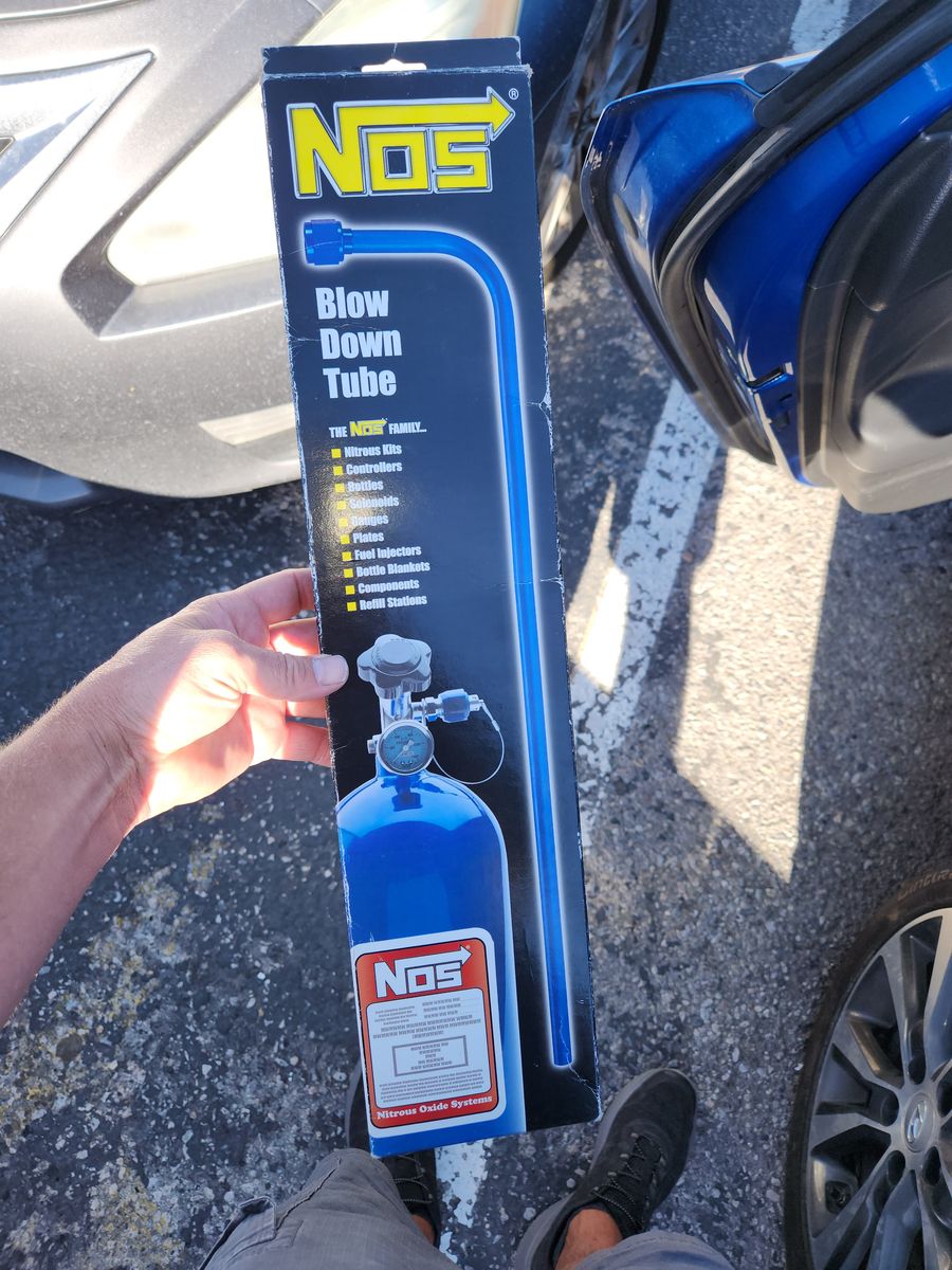 Nitrous blow down tube
