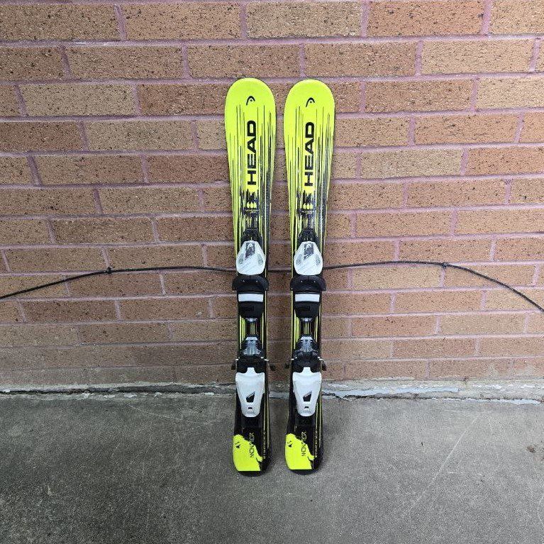 Kids Head 87 cm Skis Adjustable Bindings 90 cm