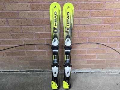 Kids Head 87 cm Skis Adjustable Bindings 90 cm