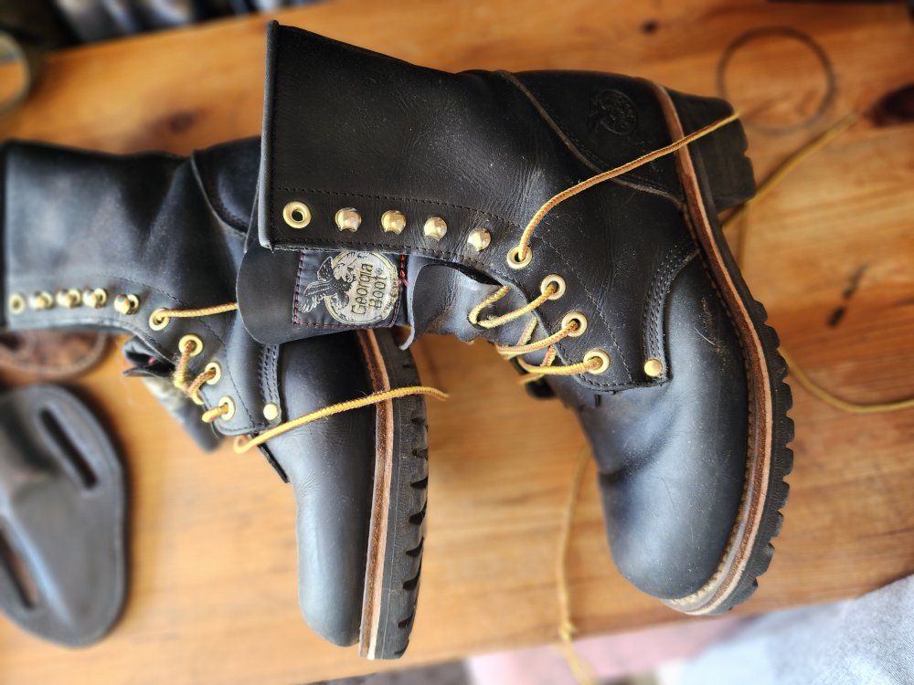 Georgia Boot Logger Boots - Black Leather, Oil & Slip Resistant
women's size 9