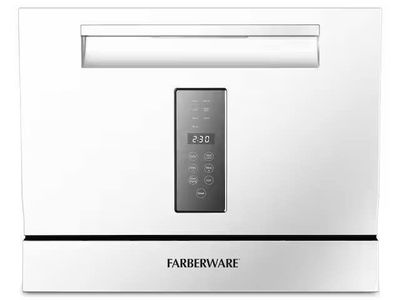 New - Countertop Dishwasher by Farberware in White Portable Dishwasher 21 in. Front Control