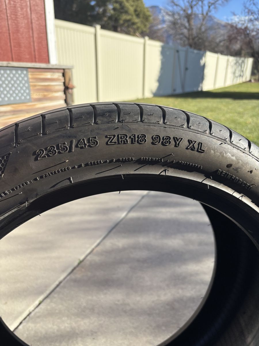 (2) 235/45 r18 tires for sale