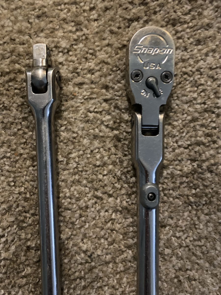Snap-on USA Ratchet and Breaker Bar Set, Chrome Finish, Heavy Duty Hand Tools