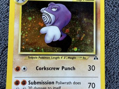Poliwrath 9/75 Holo Neo Discovery WOTC Pokemon Card LP
