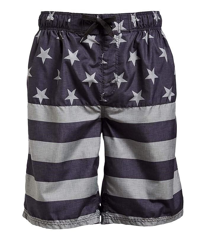 new in package men's stars and stripes swim trunks