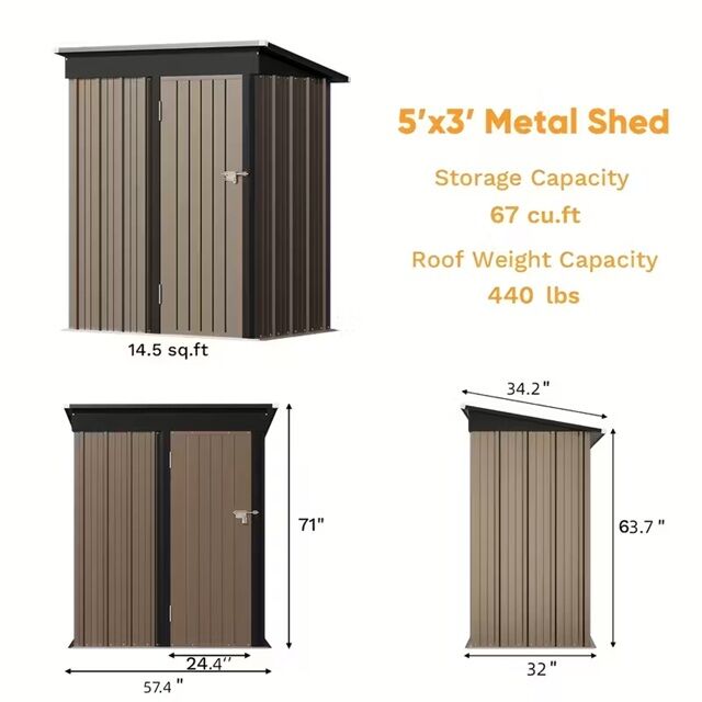 5x3 Metal Storage Shed