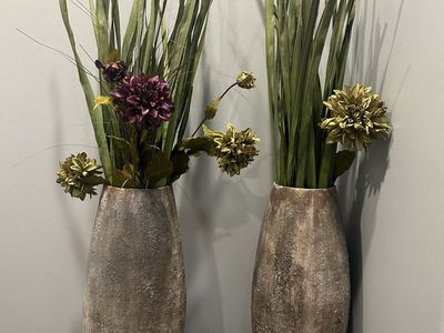 Tall for entry vase and flowers