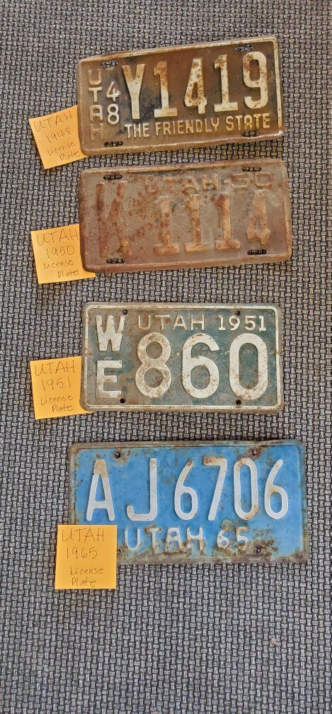 Antique Utah license plates